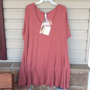 BRAND NEW Dusty Rose Ribbed LulaRoe Perfect T